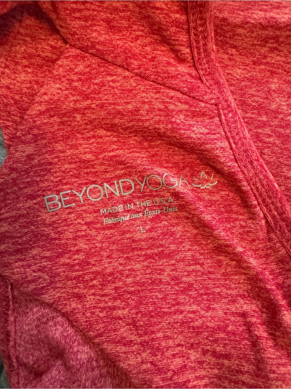 Beyond Yoga Heathered Red Racerback Tank - Picture 3 of 3